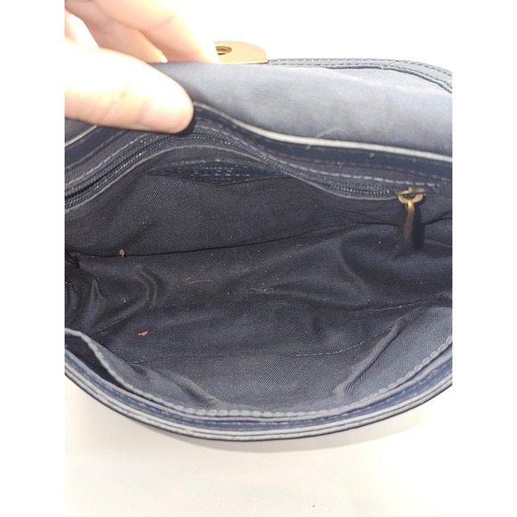 Fossil EMI Crossbody Saddle Bag Blue Multi Color Leather 8x9 inches - Picture 16 of 16